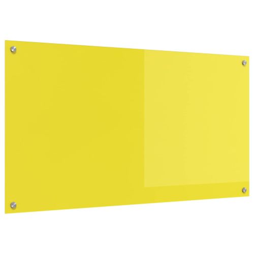 Кухненски гръб Жълто 110 x 60 cm закалено стъкло