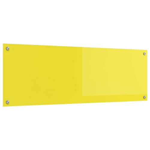 Кухненски гръб Жълто 120 x 40 cm закалено стъкло