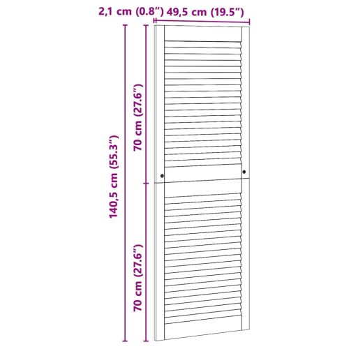 Врата за шкаф с врата Натурално 49,5 x 2,1 x 140,5 см
