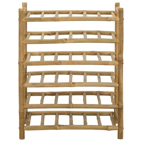 Винен рафт Естествен 57 x 29,5 x 72 см Бамбук