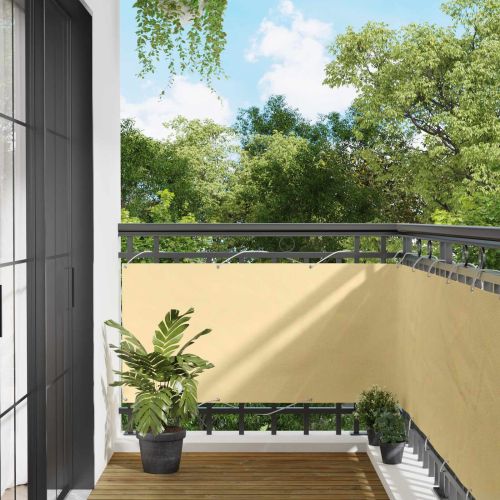 Балконен екран 75 x 200 cm PU покрит оксфорд алу