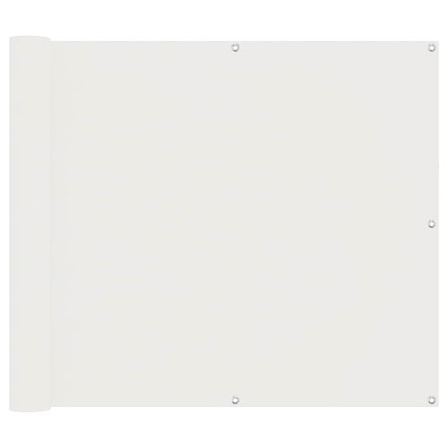 Балконен екран Бял 100 x 300 cm Оксфордска тъкан