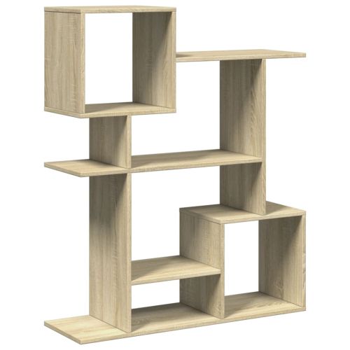 Разделител за стая / библиотека, сонома дъб, 92x29x112 см
