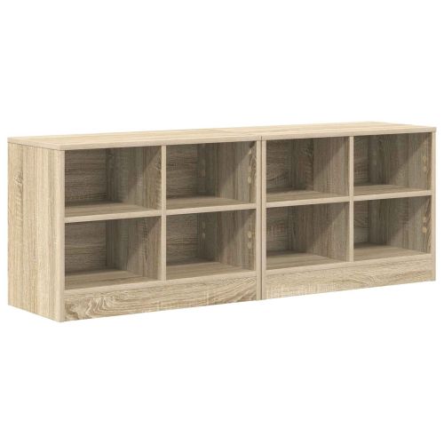 Шкаф за легло с рафт 2 pcs Дъб сонома 66 x 33 x 48 см