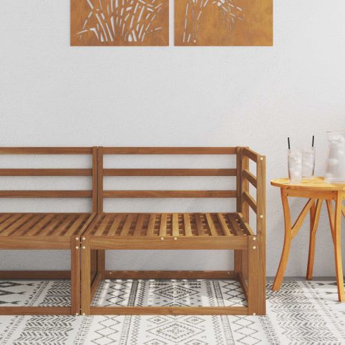 Външен ъглов диван Естествен 83 x 83 x 73 см