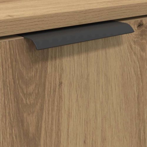 Комплект шкафове за баня с рафт 3 pcs Дъб Инженерно дърво