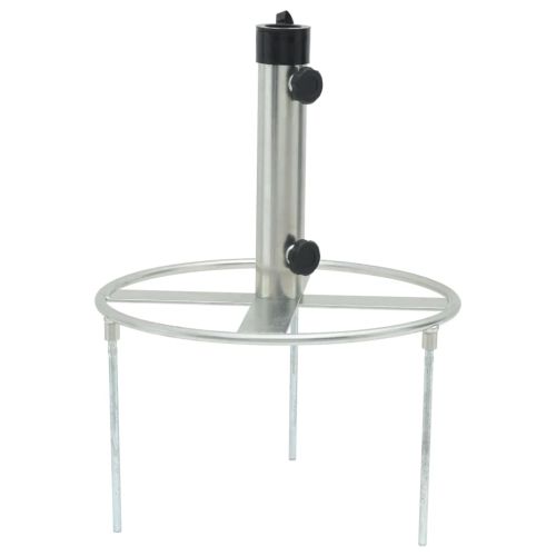 Основа за чадър с шипове за земя за Ø38/48 мм сребриста стомана