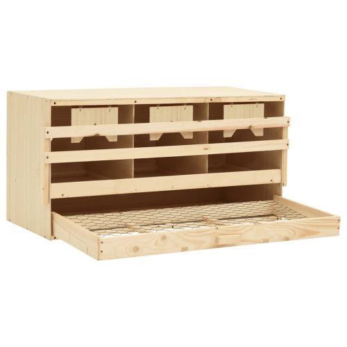 Пилешка гнездилка, 3 отделения, 72x33x38 см, бор масив