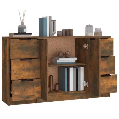 Сайдборди, 3 бр, опушен дъб, инженерно дърво