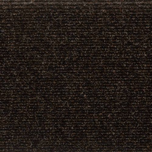 Изтривалки за стълби, самозалепващи се, 15 бр., 65x21x4 см, тъмнокафяви, с правоъгълен кант