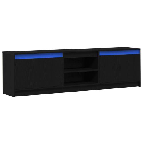 ТВ Единици 2 pcs Черно 180 x 34 x 50 см Инженерно дърво