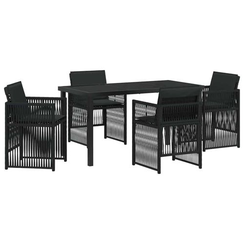 Комплект за хранене в градината 5 pcs Черно
