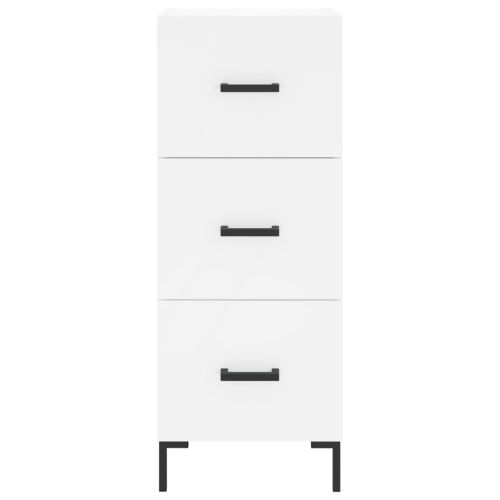 Висок шкаф, бял, 34,5x34x180 см, инженерно дърво