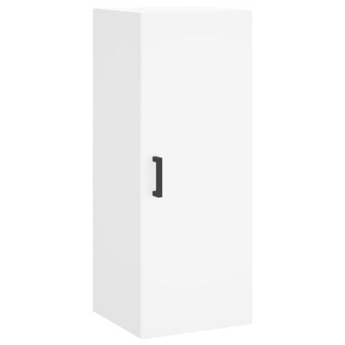 Висок шкаф, бял, 34,5x34x180 см, инженерно дърво