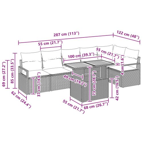 Комплект за хранене в градината 7 pcs Черен и Синьозелен