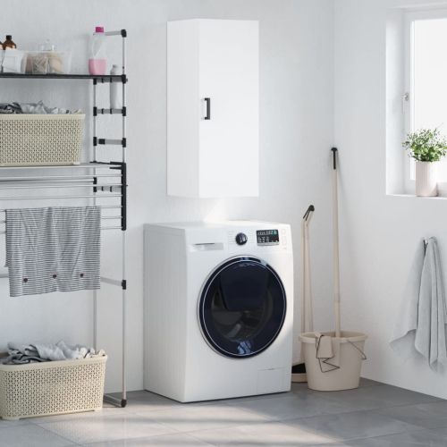 Стенен шкаф бял 34,5x34x90 см