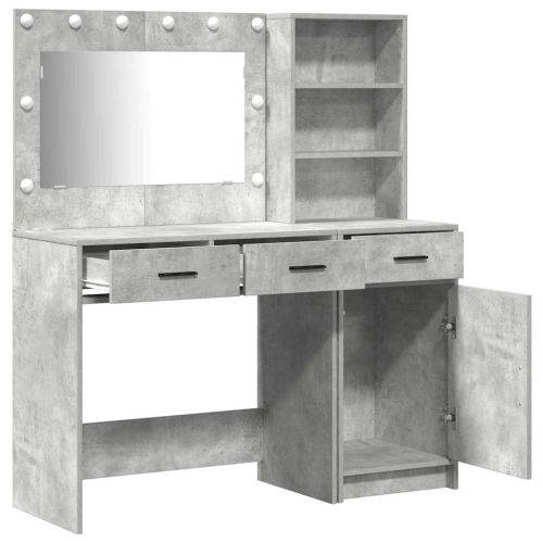 Тоалетка 2 бр. Сив 78,5 x 41 x 135 см Инженерна дървесина