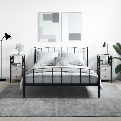 Нощни шкафчета 2 бр сив сонома 34x35,5x70 см инженерно дърво