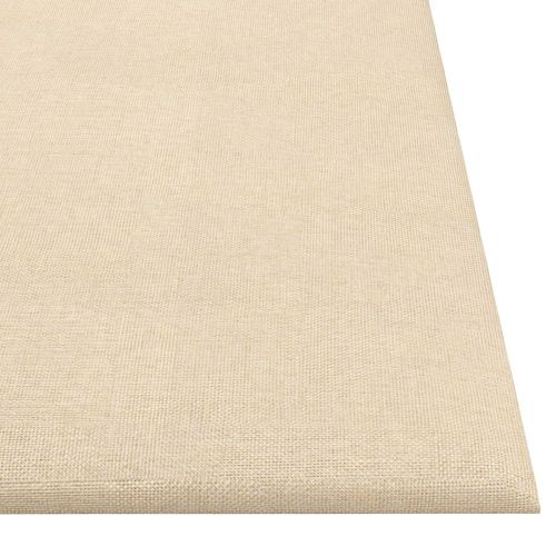 Стенно табло за легло 12 pcs 30 x 30 cm Крем текстил