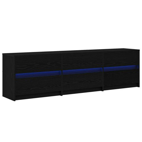 ТВ Единици 2 pcs Черния дъб 180 x 34 x 50 см Инженерно дърво