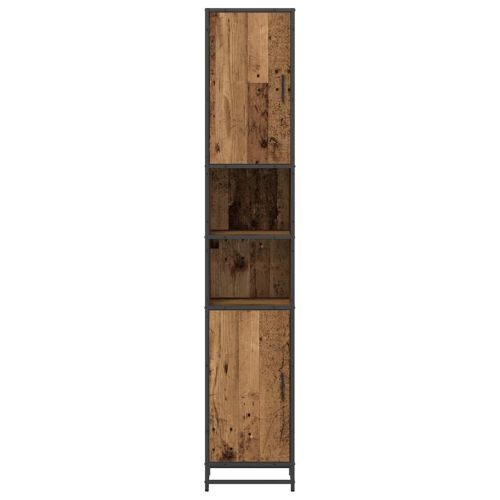 Комплект мебели за баня с рафт Старо дърво 35 x 37,5 x 188,5 см