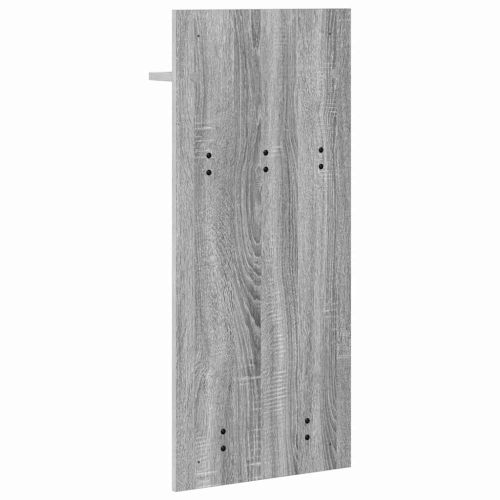 Стенен закачалка за палта с рафт Сив Сонома 40 x 10 x 90 см