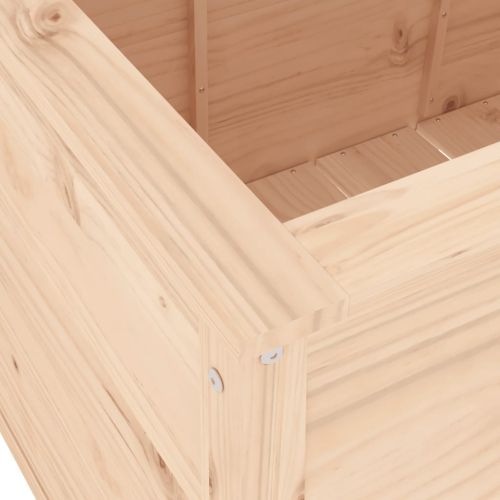 Градинско повдигнато легло, 119,5x82,5x78 см, бор масив