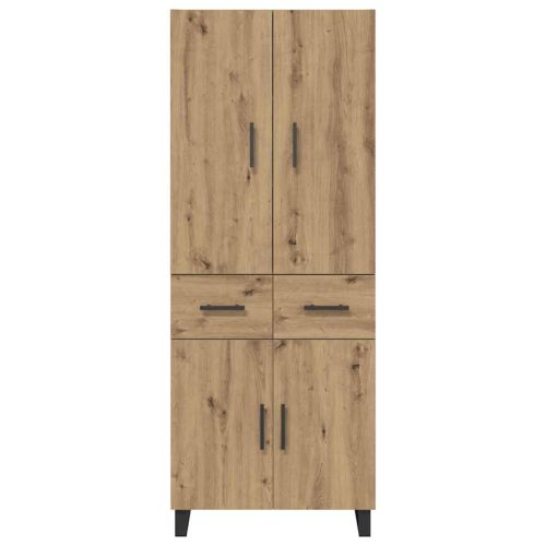 Висок шкаф с чекмедже 2 pcs Дъб 69,5 x 34 x 180 см