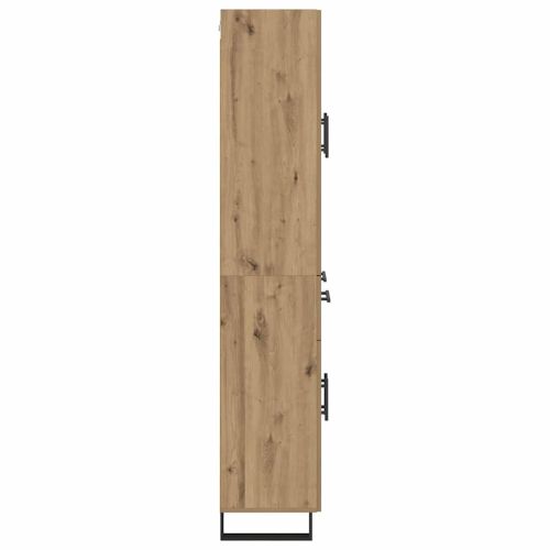 Висок шкаф с чекмедже 2 pcs Дъб 69,5 x 34 x 180 см