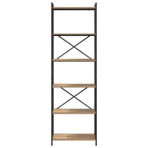 Рафт за книги Дъб 60 x 30 x 189,5 см Инженерно дърво