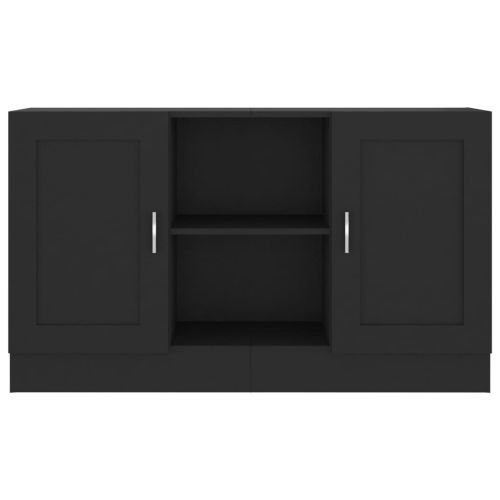 Бюфет, черен, 120x30,5x70 см, ПДЧ