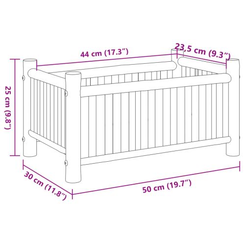 Сандък 50x30x25 см бамбук