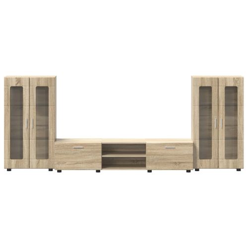 Комплект ТВ шкаф с рафт FLORIN 3 pcs Сонома дъб Инженерно дърво