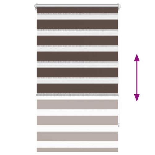 Зебра щора 70,9x120 см Ширина на плата 66,7 см цвят кафе