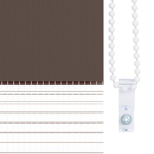 Зебра щора 70,9x120 см Ширина на плата 66,7 см цвят кафе