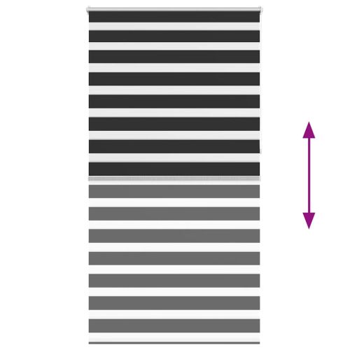 Зебра щора 120,9x230 см Ширина на плат 116,7 см черна