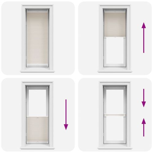 Плисирана щора 40 х 100 см, цвят крем