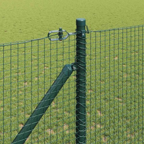 Заварена мрежа с шипове 50 x 1,2 m PVC покрита стомана Зелено