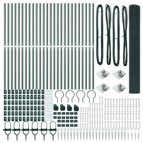 Заварена мрежа с шипове 50 x 1,4 м (Ш x В) PVC покрита стомана
