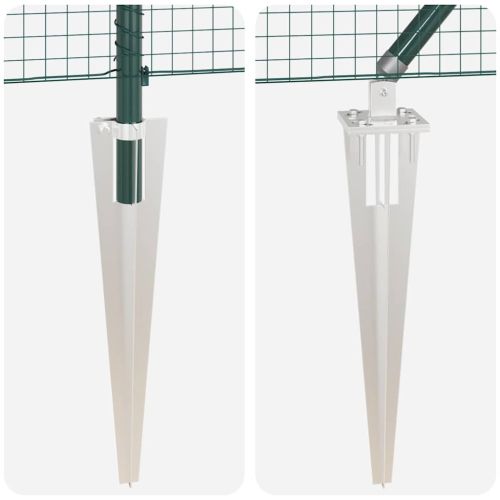 Заварена мрежа с шипове 50 x 1,4 м (Ш x В) PVC покрита стомана