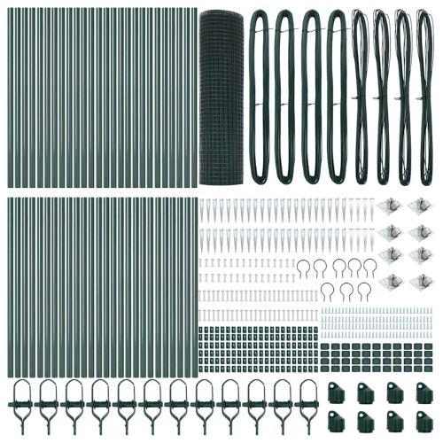 Заварена мрежа с шипове 100 x 0,8 м (Ш x В) PVC покрита стомана