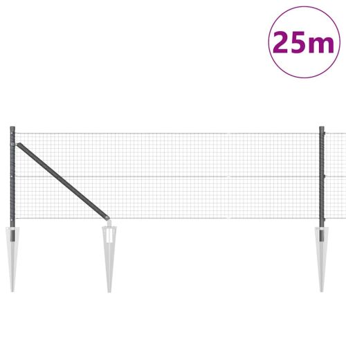 Заварена мрежа с шипове 25 x 0,8 м (Ш х В) PVC покрита стомана