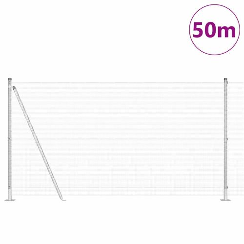 Заварена мрежа от тел с бетонен основание 50 x 1,2 m Сребристо