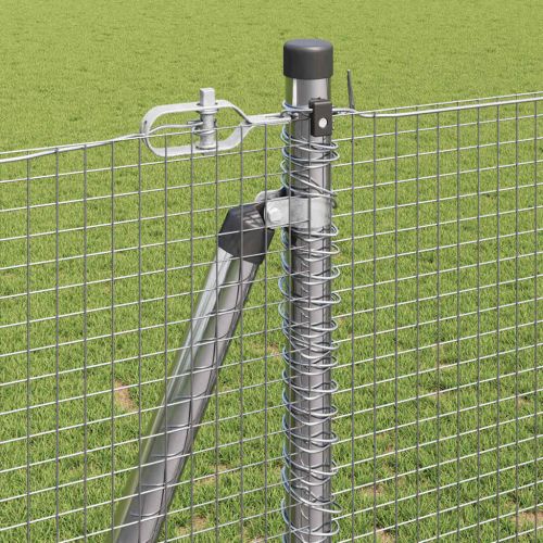 Заварена мрежа от тел с бетонен основание 50 x 1,2 m Сребристо
