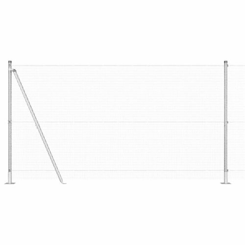 Заварена мрежа от тел с бетонен основание 50 x 1,2 m Сребристо