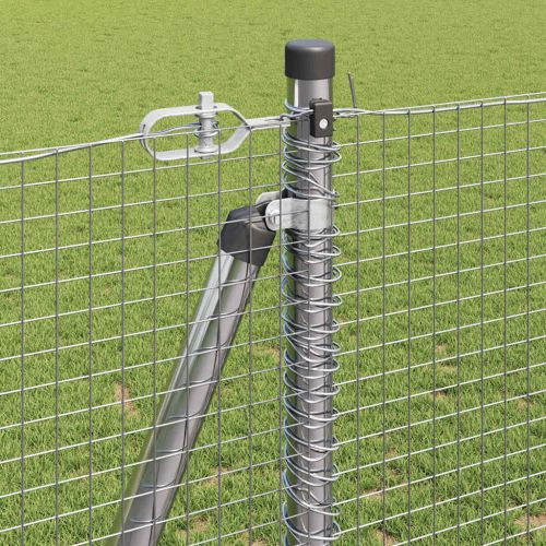 Заварена мрежа от тел с бетонен основание 50 x 1,2 m Сребристо