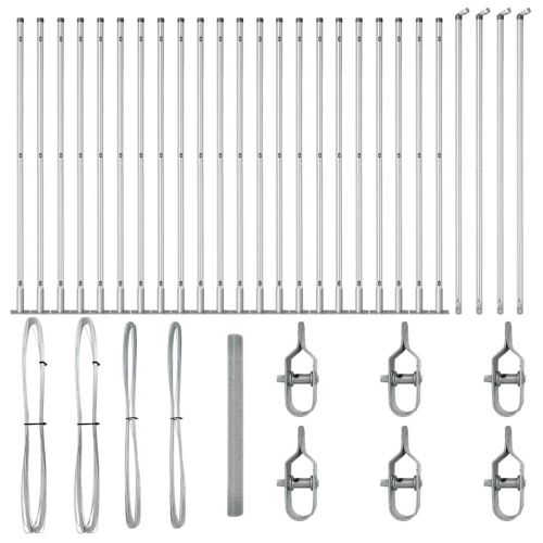 Стълб за ограда. Сребристо