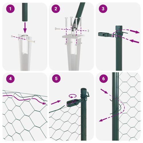 Стълб за ограда. Зелено