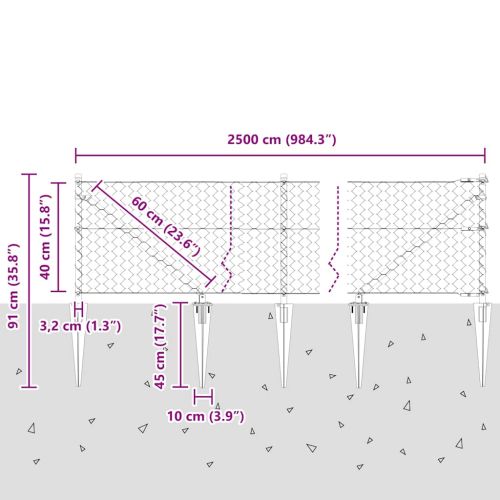 Стълб за ограда. Сиво