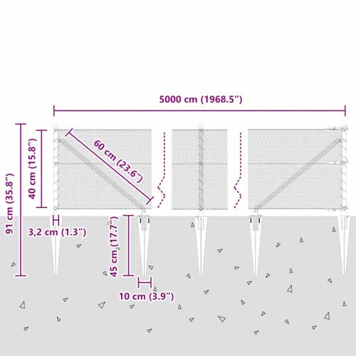 Стълб за ограда. Сиво